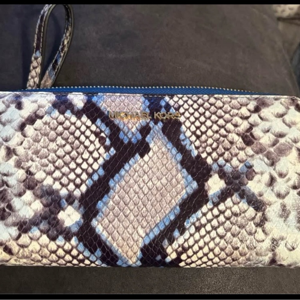 Michael Kors Multi-Color Snake Print Wristlet